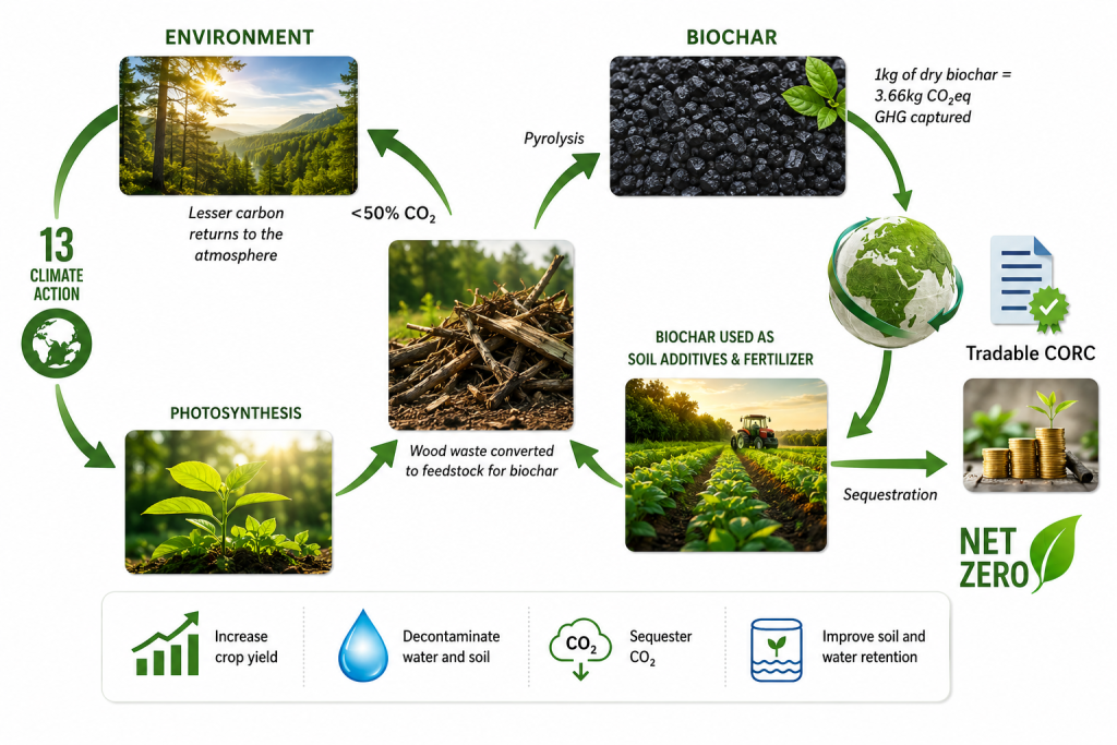 Biochar impact to the environment